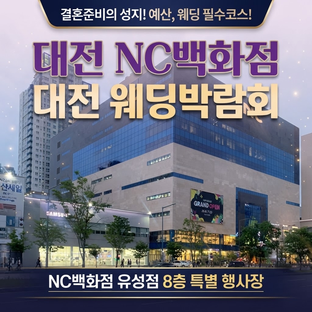 7월 대전 NC백화점 대형 웨딩박람회 안내 포스터